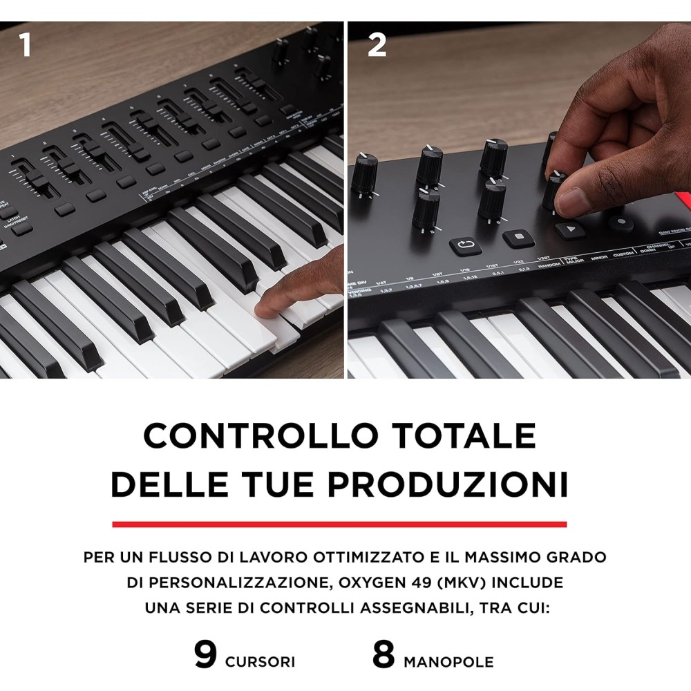 M AUDIO Oxygen 49 Mk5 - TASTIERA CONTROLLER USB MIDI 49 TASTI