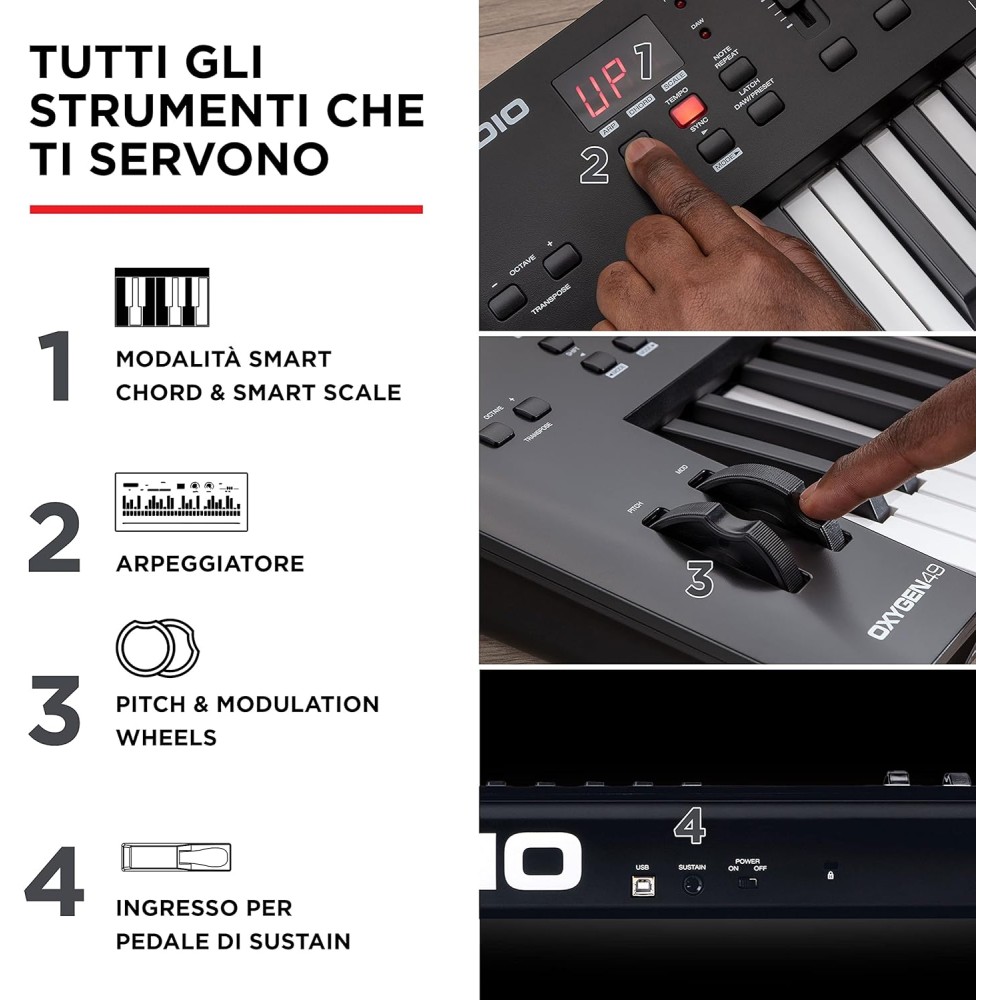 M AUDIO Oxygen 49 Mk5 - TASTIERA CONTROLLER USB MIDI 49 TASTI