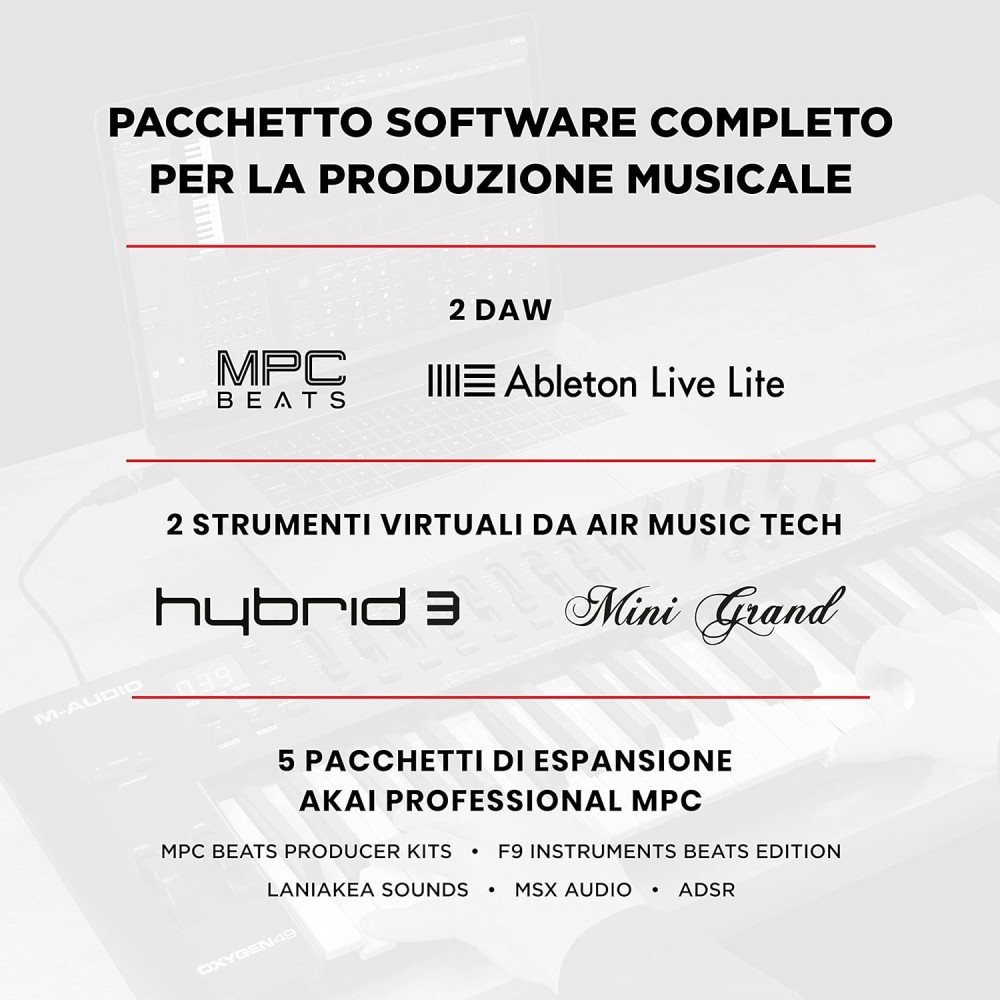 M AUDIO Oxygen 49 Mk5 - TASTIERA CONTROLLER USB MIDI 49 TASTI