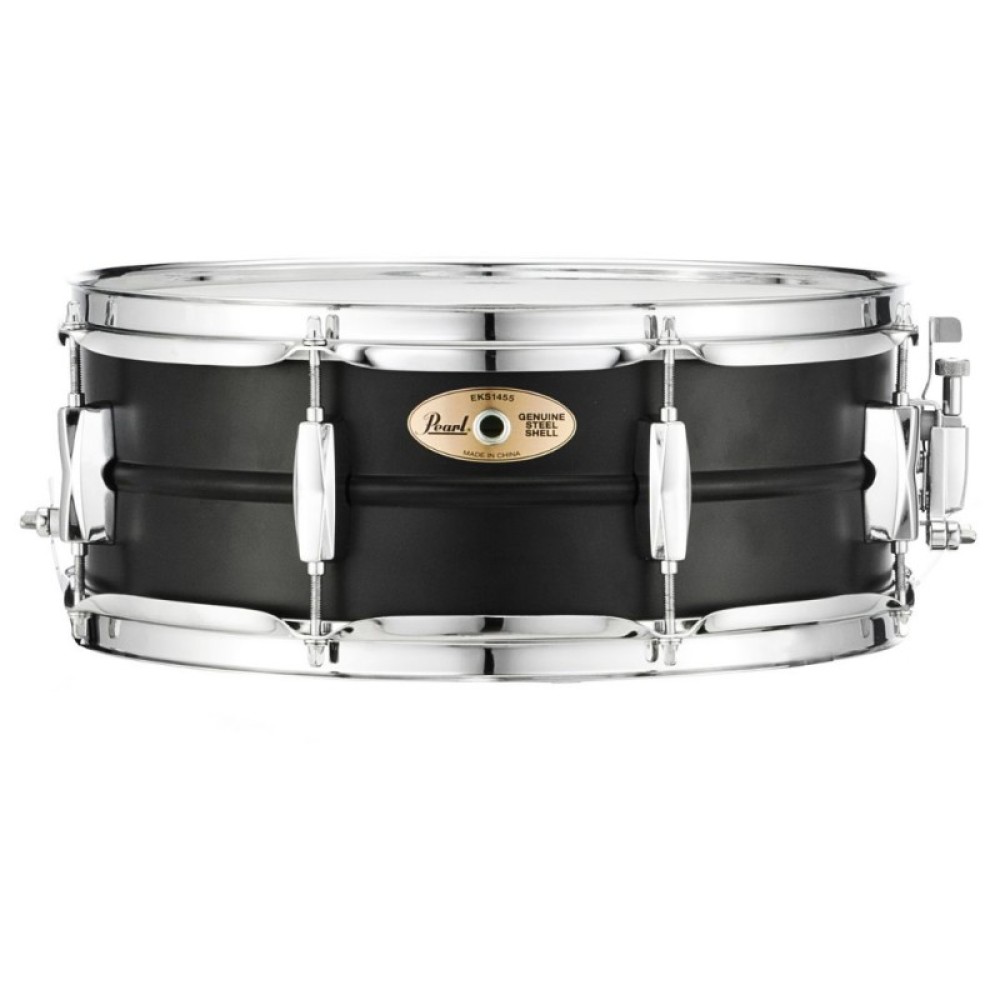 PEARL EKS1455 14" X 5,5" STEEL SNARE DRUM - RULLANTE IN ACCIAIO NERO SATINATO