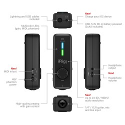 IK MULTIMEDIA iRig Pro I/O - INTERFACCIA AUDIO/MIDI PER CHITARRA