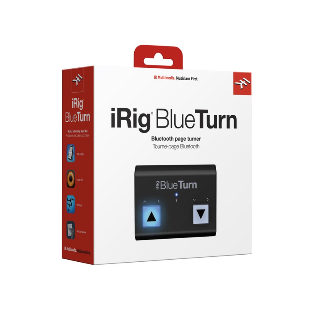 IK MULTIMEDIA iRig BlueTurn - CONTROLLER BLUETOOTH PER SCORRERE LE PAGINE DI SPARTITI SU TABLET E SMARTPHONE