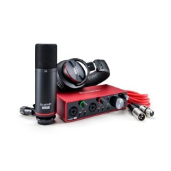 FOCUSRITE Scarlett 2i2 Studio (3rd Gen) - KIT CON INTERFACCIA AUDIO USB 2 IN E 2 OUT, CUFFIE E MICROFONO A CONDENSATORE