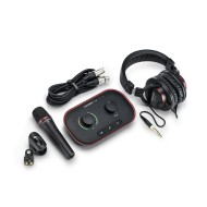 FOCUSRITE Vocaster One Studio - BUNDLE CON INTERFACCIA AUDIO USB C 1 IN E 2 OUT, MICROFONO, CUFFIA, CAVO XLR