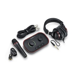 FOCUSRITE Vocaster One Studio - BUNDLE CON INTERFACCIA AUDIO USB C 1 IN E 2 OUT, MICROFONO, CUFFIA, CAVO XLR