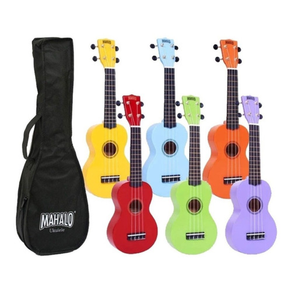 MAHALO MR1WT Ukulele Rainbow White - UKULELE SOPRANO BIANCO CON BAG