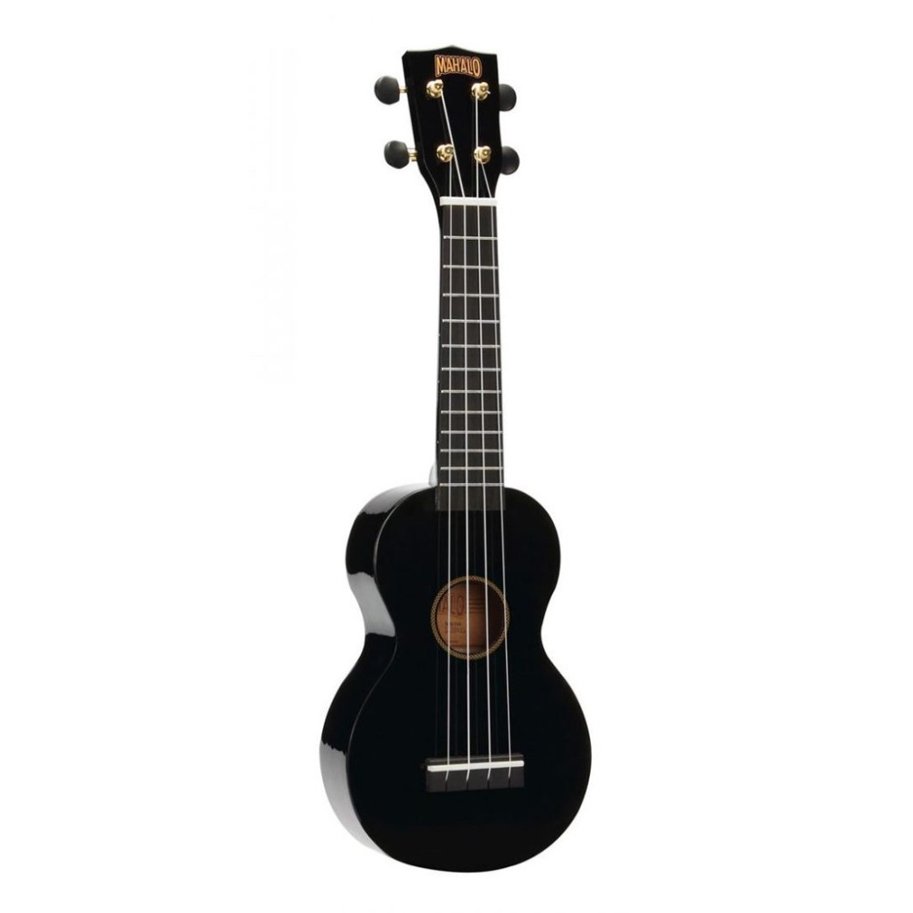 MAHALO MR1BK Ukulele Rainbow Black - UKULELE SOPRANO NERO CON BORSA