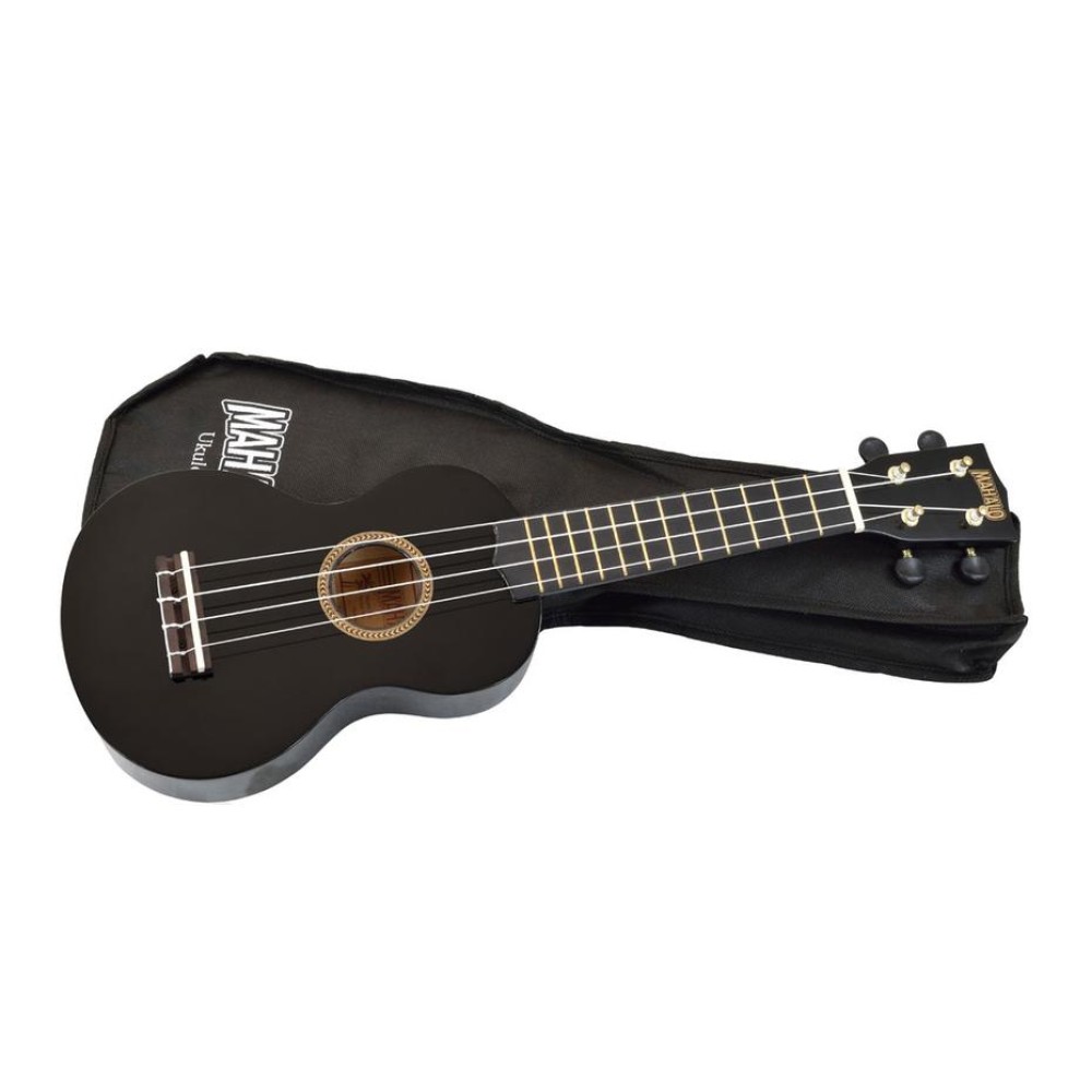 MAHALO MR1BK Ukulele Rainbow Black - UKULELE SOPRANO NERO CON BORSA