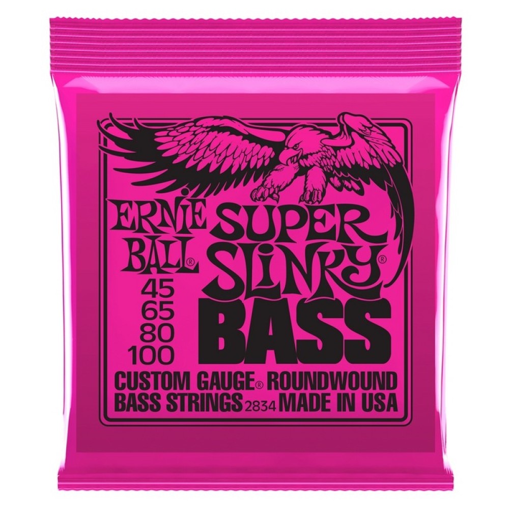 ERNIE BALL 2834 Super Slinky Bass - MUTA CORDE PER BASSO ELETTRICO 4 CORDE 045/100