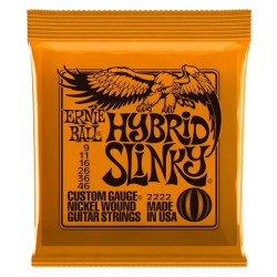 ERNIE BALL 2222 Hybrid Slinky - MUTA CORDE PER CHITARRA ELETTRICA NICKEL WOUND 009/046