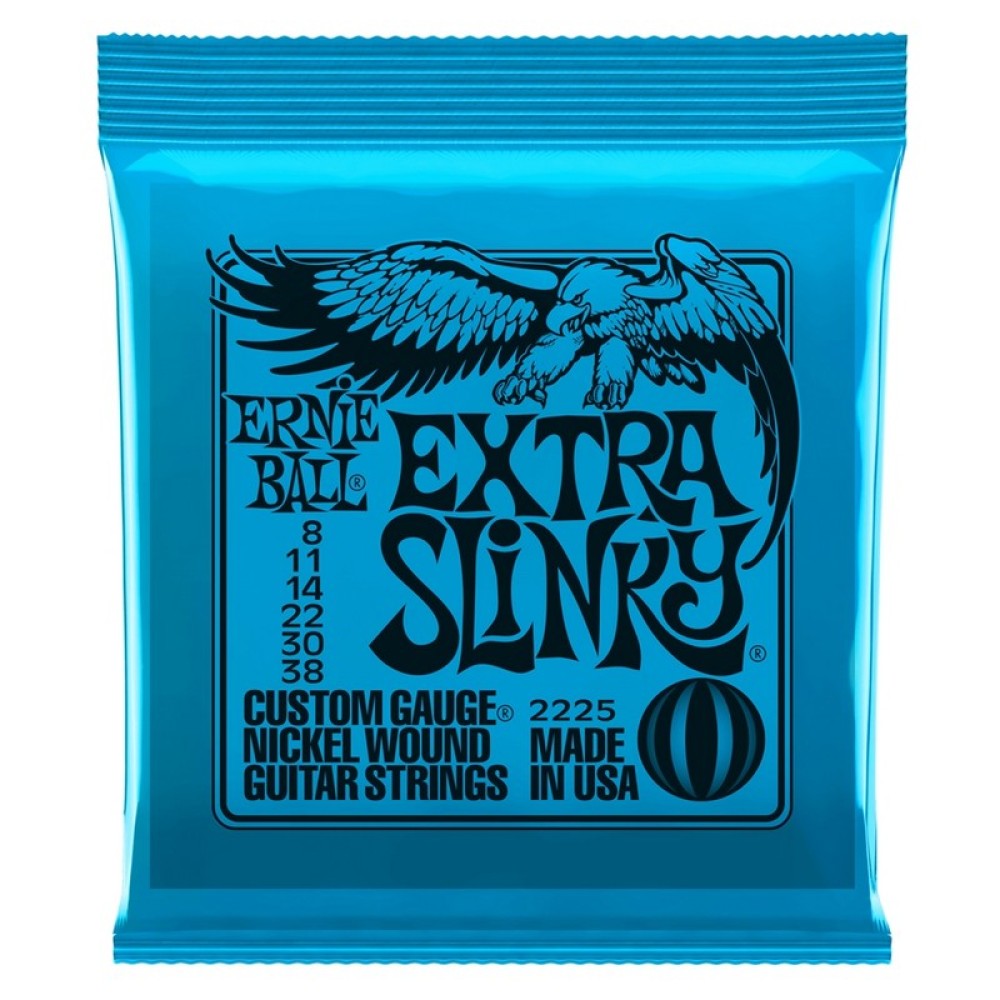 ERNIE BALL 2225 Extra Slinky - MUTA CORDE PER CHITARRA ELETTRICA NICKEL WOUND 008 - 038