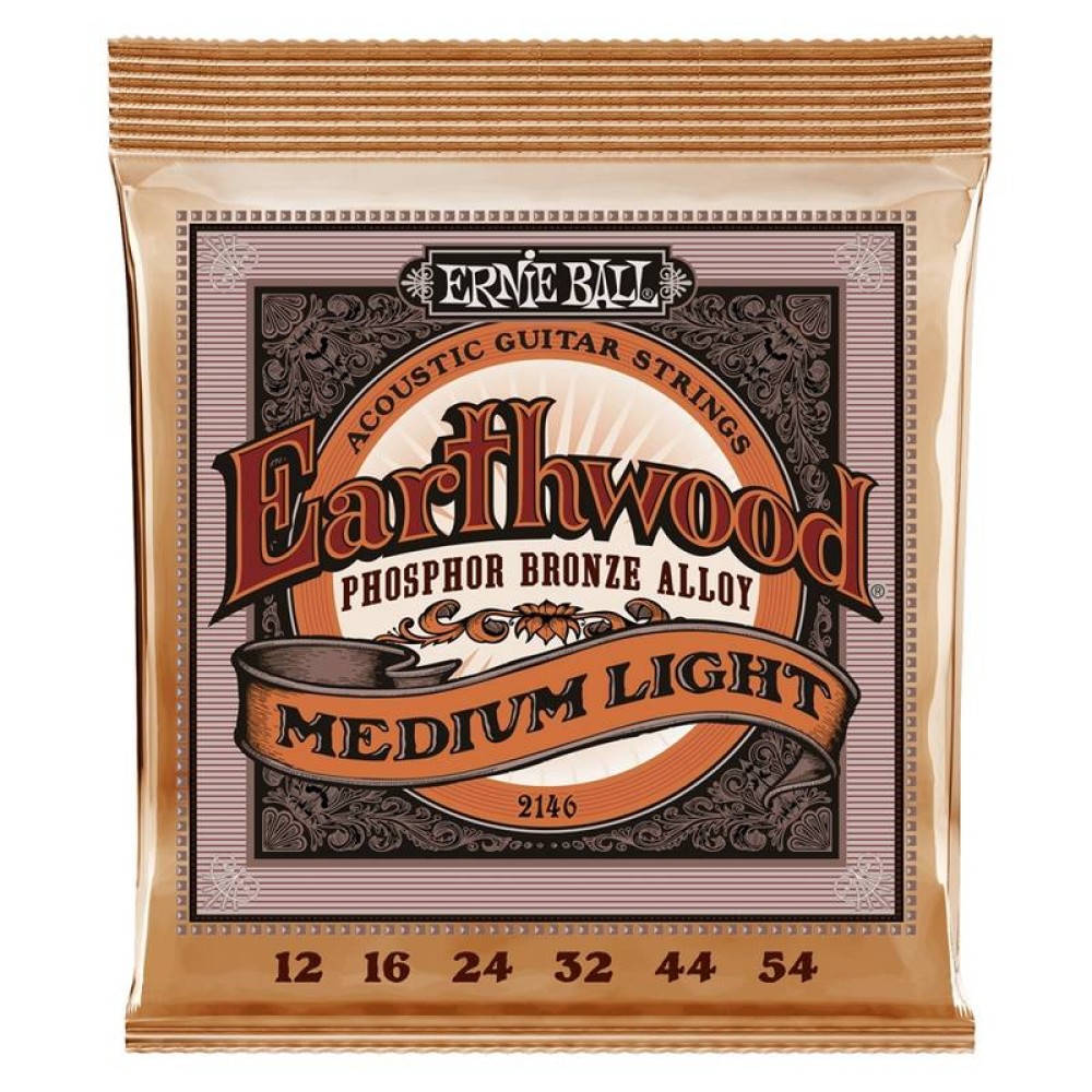 ERNIE BALL 2146 Earthwood Phosphor Bronze Medium Light 012 - 054