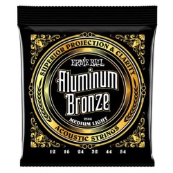 ERNIE BALL 2566 Aluminum Bronze Medium Light - MUTA CORDE PER CHITARRA ACUSTICA MEDIUM LIGHT 012/054