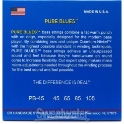 DR STRINGS PB 45/100 Pure Blues Bass Medium - MUTA DI CORDE PER BASSO QUANTUM NICKEL MEDIUM 045/100