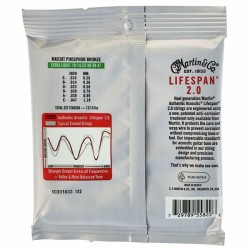 MARTIN MA530T Authentic Lifespan 2.0 Phosphor Bronze Extra Light - MUTA CORDE PER CHITARRA ACUSTICA EXTRA LIGHT 010/047