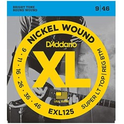 D'ADDARIO EXL125 Super Light Top / Regular Bottom - MUTA CORDE PER CHITARRA ELETTRICA NICKEL WOUND 009/046