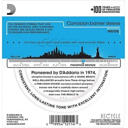 D'ADDARIO EJ16 Phosphor Bronze - MUTA CORDE PER CHITARRA ACUSTICA PHOSPHOR BRONZE WOUND LIGHT 012/053