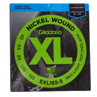 D'ADDARIO EXL165 Custom Light - MUTA CORDE PER BASSO ELETTRICO A SCALA LUNGA NICKEL WOUND 045/105