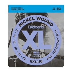 D'ADDARIO EXL116 Medium Top / Heavy Bottom - MUTA CORDE PER CHITARRA ELETTRICA NICKEL WOUND MEDIUM 011/052