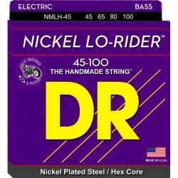 DR STRINGS NMLH 45 Nickel Lo Rider - MUTA CORDE PER BASSO NICKEL PLATED MEDIUM LIGHT 045/100