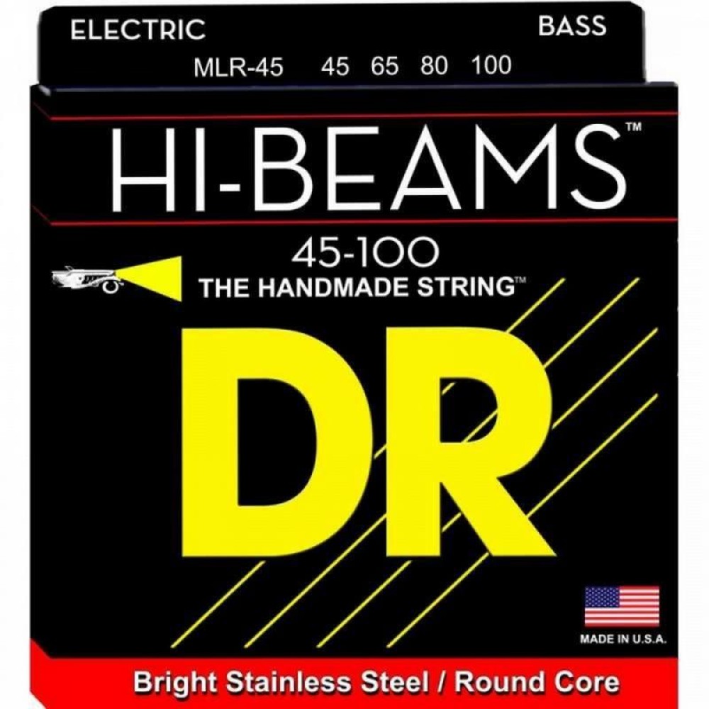 DR STRINGS MLR 45 Hi Beams - MUTA CORDE PER BASSO MEDIUM LIGHT 45/100