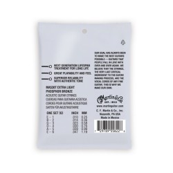 MARTIN MA530T Authentic Lifespan 2.0 Phosphor Bronze Extra Light - MUTA CORDE PER CHITARRA ACUSTICA EXTRA LIGHT 010/047