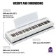 YAMAHA P121 WH White - PIANOFORTE DIGITALE 73 TASTI PESATI BIANCO
