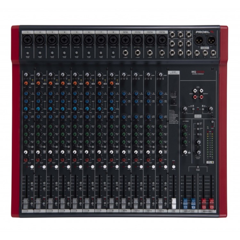 PROEL MQ16USB - MIXER 16 CANALI CON EFFETTI DIGITALI E USB